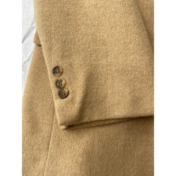 HUNT VALLEY USA MENS BROWN 100% CAMEL HAIR SPORT COAT JACKET BLAZER SIZE: 46 - Picture 4 of 16